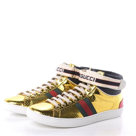 gucci snakeskin high tops|gucci new ace sneakers women.